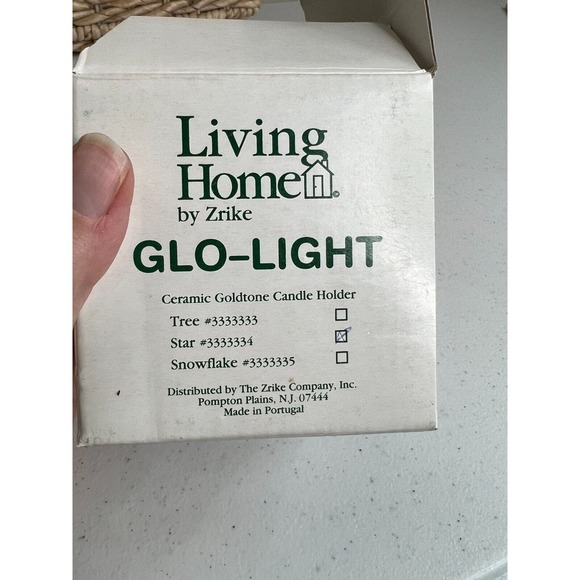 Living Home by Zrike GLO-LIGHT Ceramic Goldtone Candle Holder Home‎ Decor - Picture 4 of 4